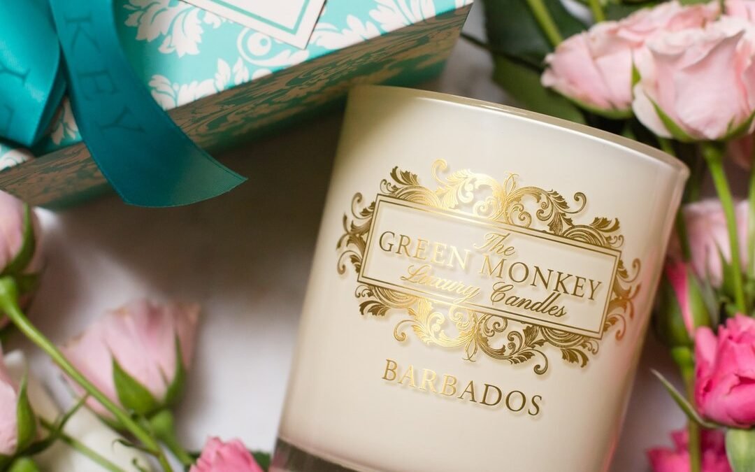 Green Monely Chocolatier Logo Locate Barbados Hand-poured Candles in Barbados