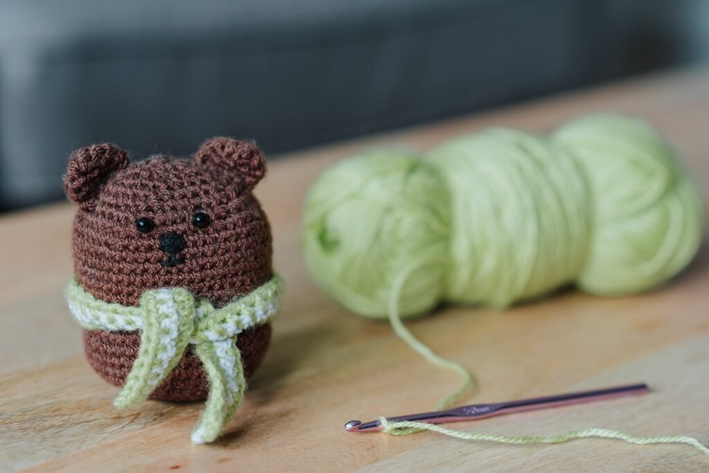 small crocheted stuffed animal
