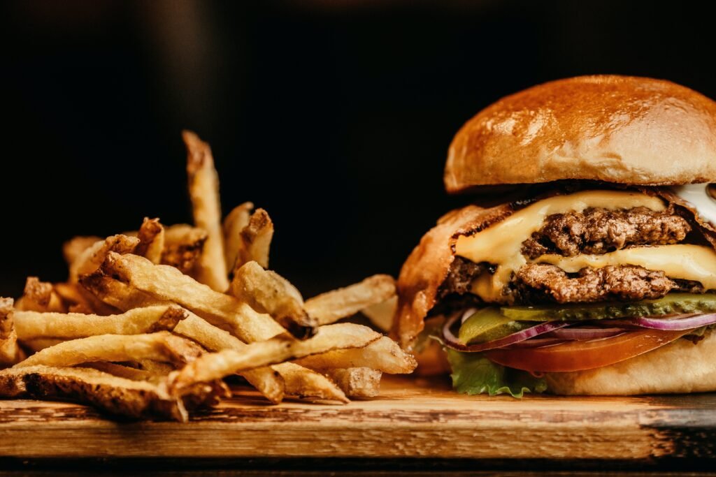 burger and fries - delivery in barbados