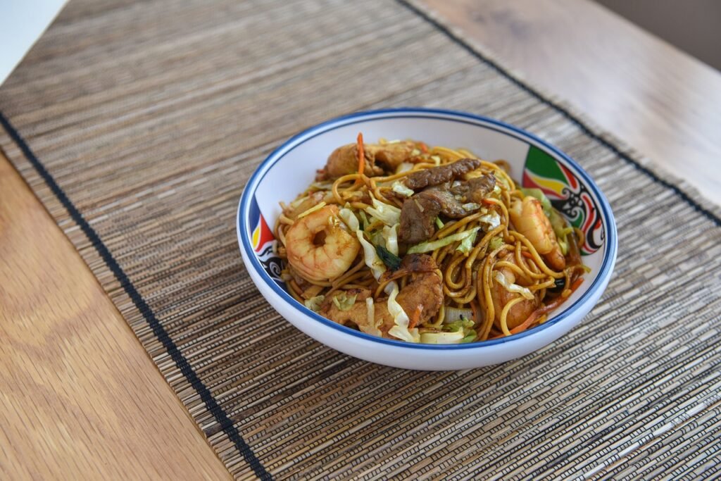 shrimp and beef lo mein