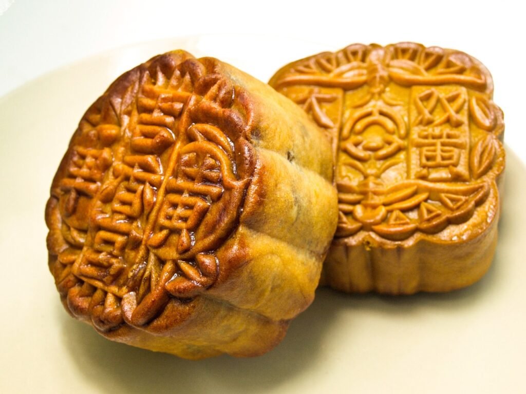 two mooncakes